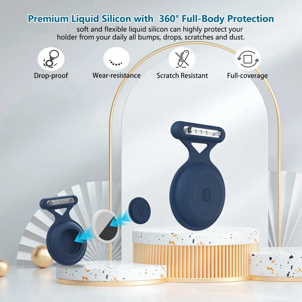 ABFN-For Airtag حافظة حامل مقاومة للماء مع بروش مضاد للفقدان حافظة تعقب GPS للأطفال وكبار السن