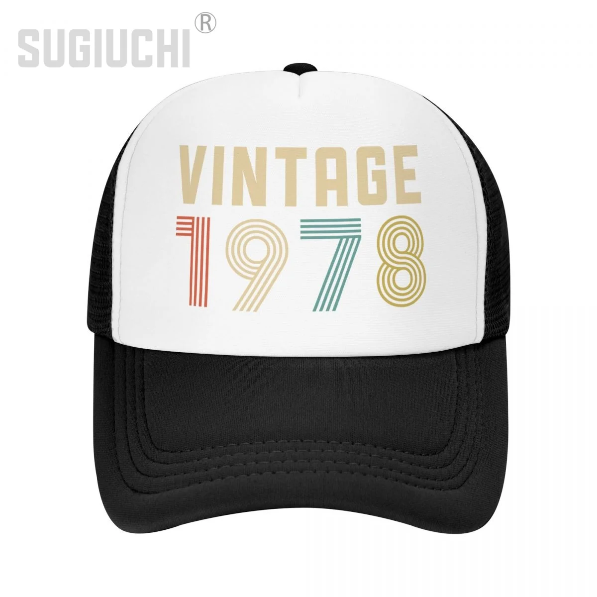 

Кепка-бейсболка Mesh Cap Hat VINTAGE 1978 Trucker Birthday для мужчин и женщин, ретро-кепка для всех, кто родился в 1978 году.