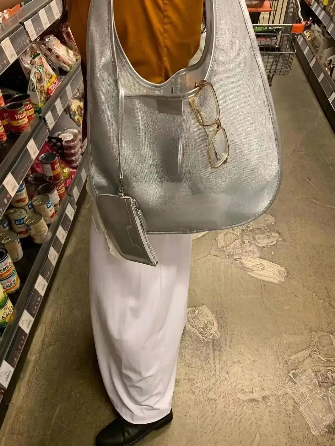 Bloom Haruku Sier Underarm Y2k For Women Fashionable Casual Large Capacity Tote Bag Female Retro Shoulder Bags Wallet