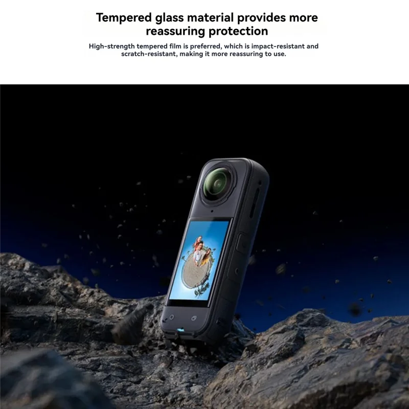AS95-For Insta360 X5 واقي للشاشة شاشة LCD حماية تغطية كاملة مضادة للخدش سهلة التركيب رؤية واضحة