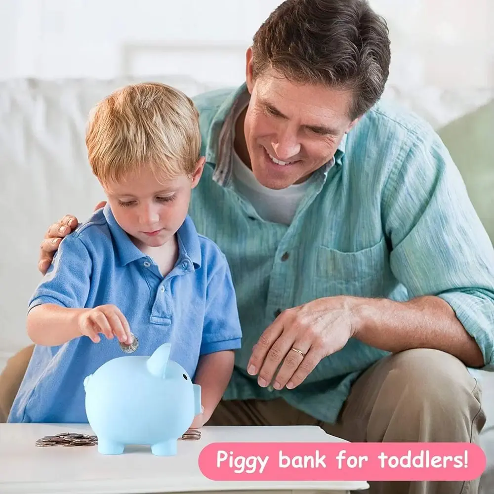 Fashion Pig Shape Piggy Bank Reusable Crafts Storage Bottl with Saving Money Goals Counter Money Saving Box for Children