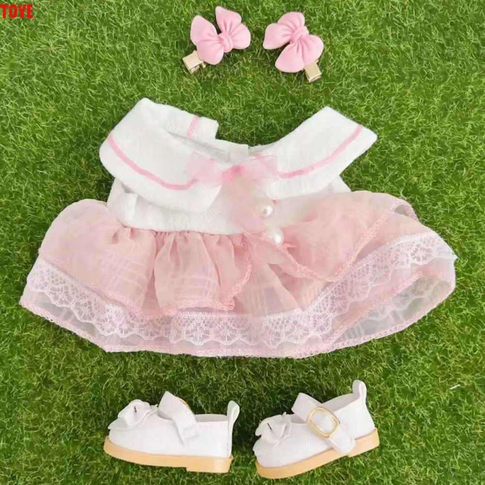 

Princess Skirt 20cm Doll Lolita Dress Multi Color Shoes 20cm Cotton Doll's Clothes Cloth Suspenders