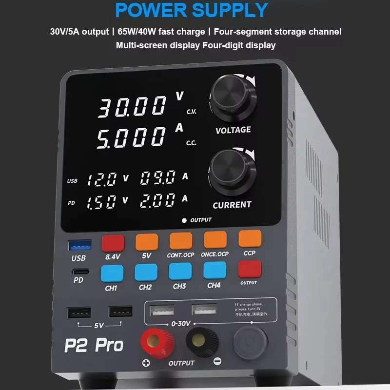 

Интеллектуальный регулятор напряжения P2 Pro 330W, источник питания постоянного тока, тороидальный трансформатор, выход 30В/5А, инструмент для обслуживания