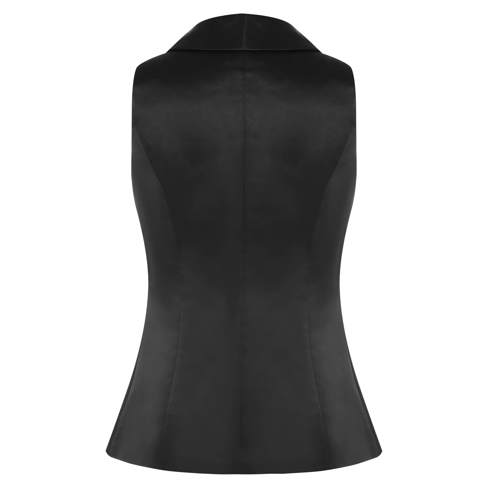 Women Sparkly Sequins Suit Vest Jacket All-matched V-neck Waistcoat for Formal Banquet Wedding Party Pageant Stage Performance