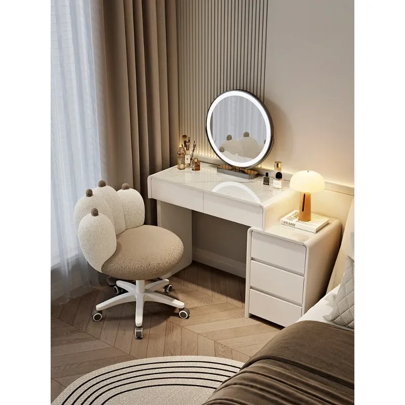 

Small apartment dresser bedroom modern simple storage cabinet chest integrated small solid wood makeup table