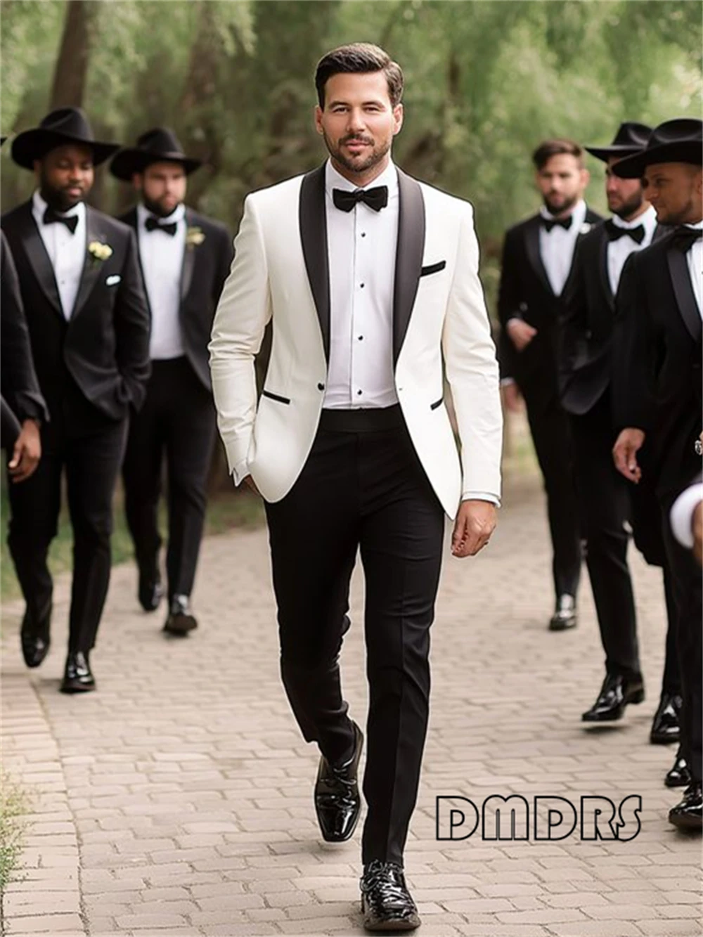 Groom Wedding Suit, Thin Shawl Neck One Button Blazer & Pants Simple Classic Black White Suits 2 Pieces XXS-7XL Mens Tuxedo