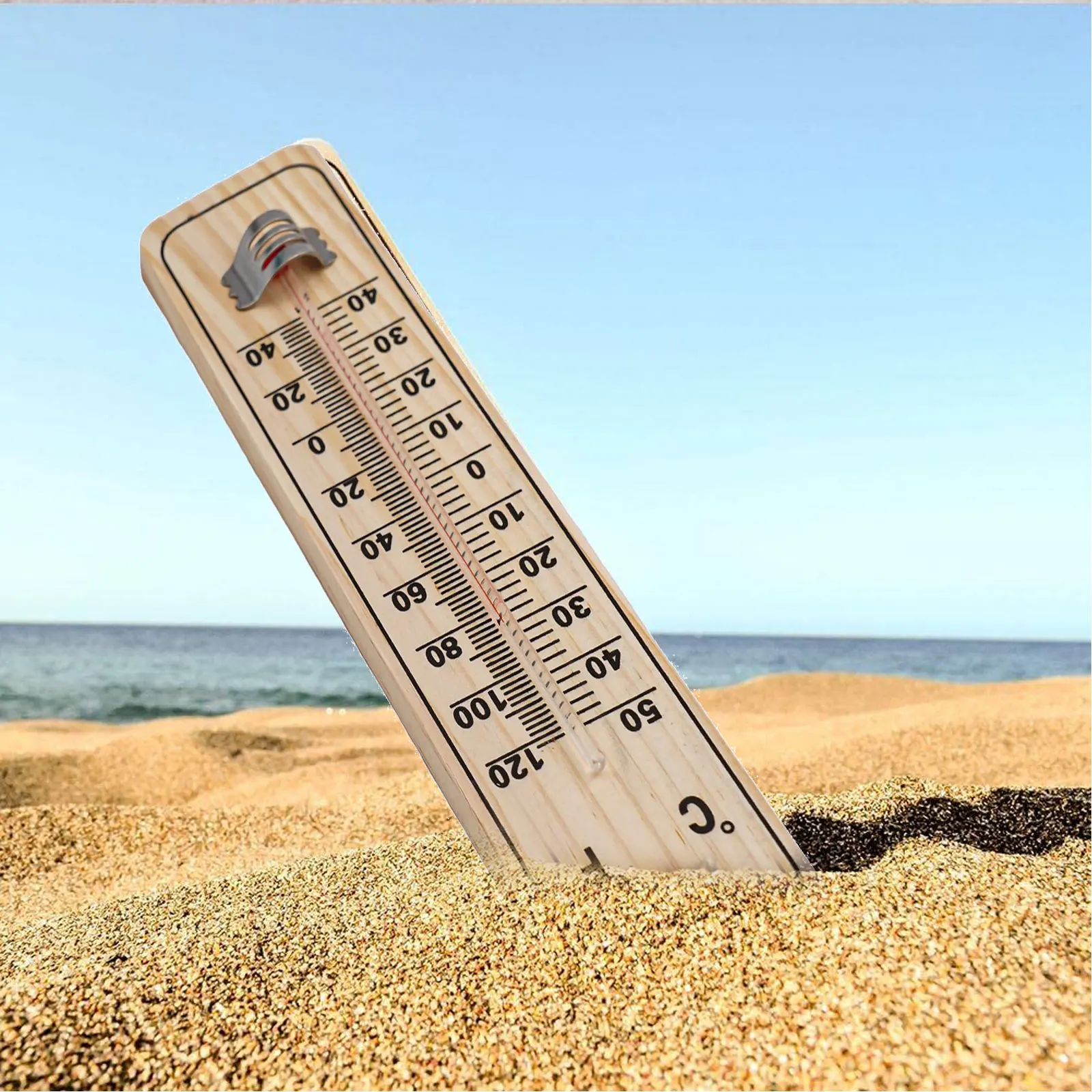 High Quality Wall Thermometer Tool 22cm × 5cm Wood+glass Analog Room Clear Digit Garden Greenhouse Hanging Hole Outdoor