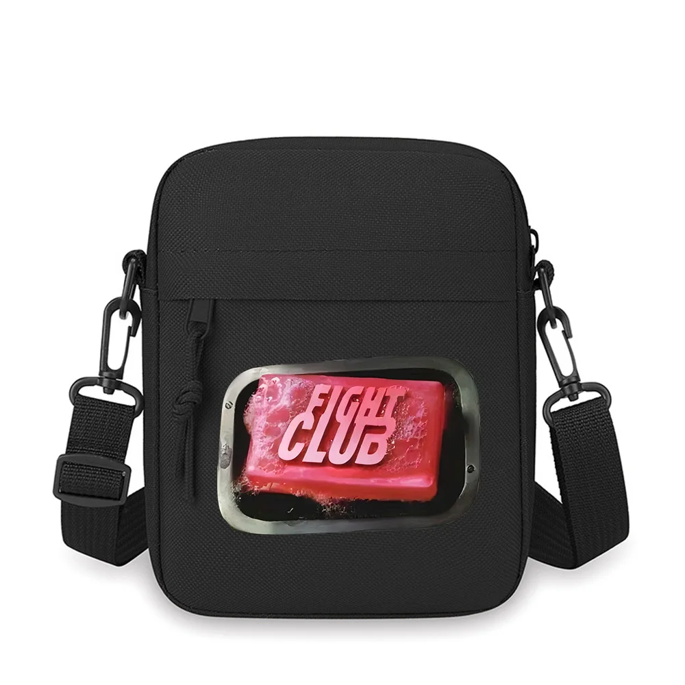 Pink soap inside metallic frame Men Crossbody Bag Single Shoulder Women Cartoon Anime Film Printing Design Unisex