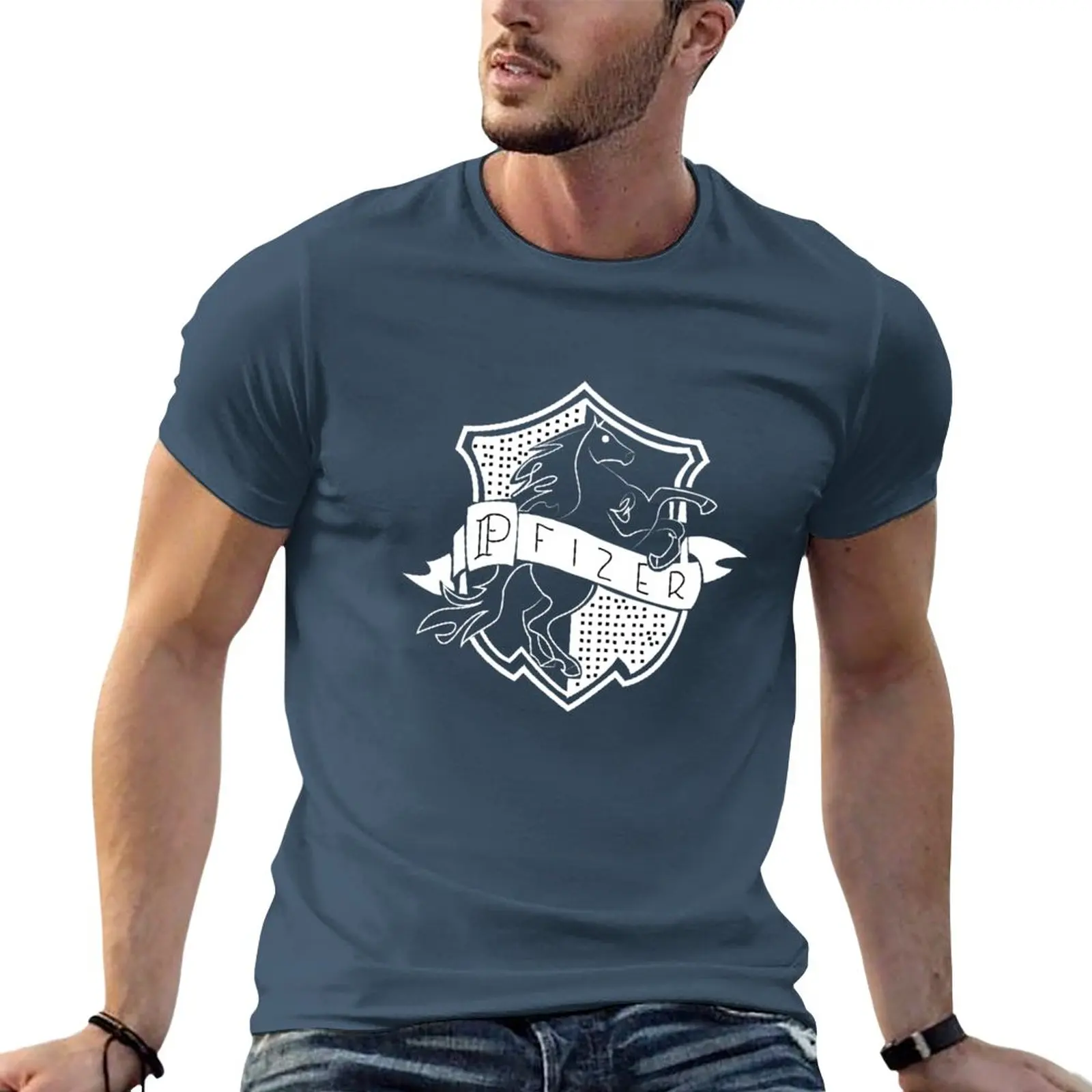 Pfizer House Crest, Team Pfizer Vaccinated, Pfizer Vaccinated, Team T-Shirt oversized t shirt plain t shirts men