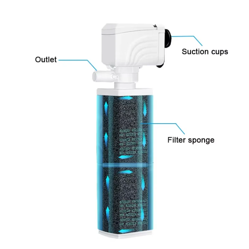 3 in 1 Aquarium Filter Pump Silent Fish Tank Submersible Air Oxygen Aerator Aquarium Air Pump Water Changer Pump Wave Maker 220v