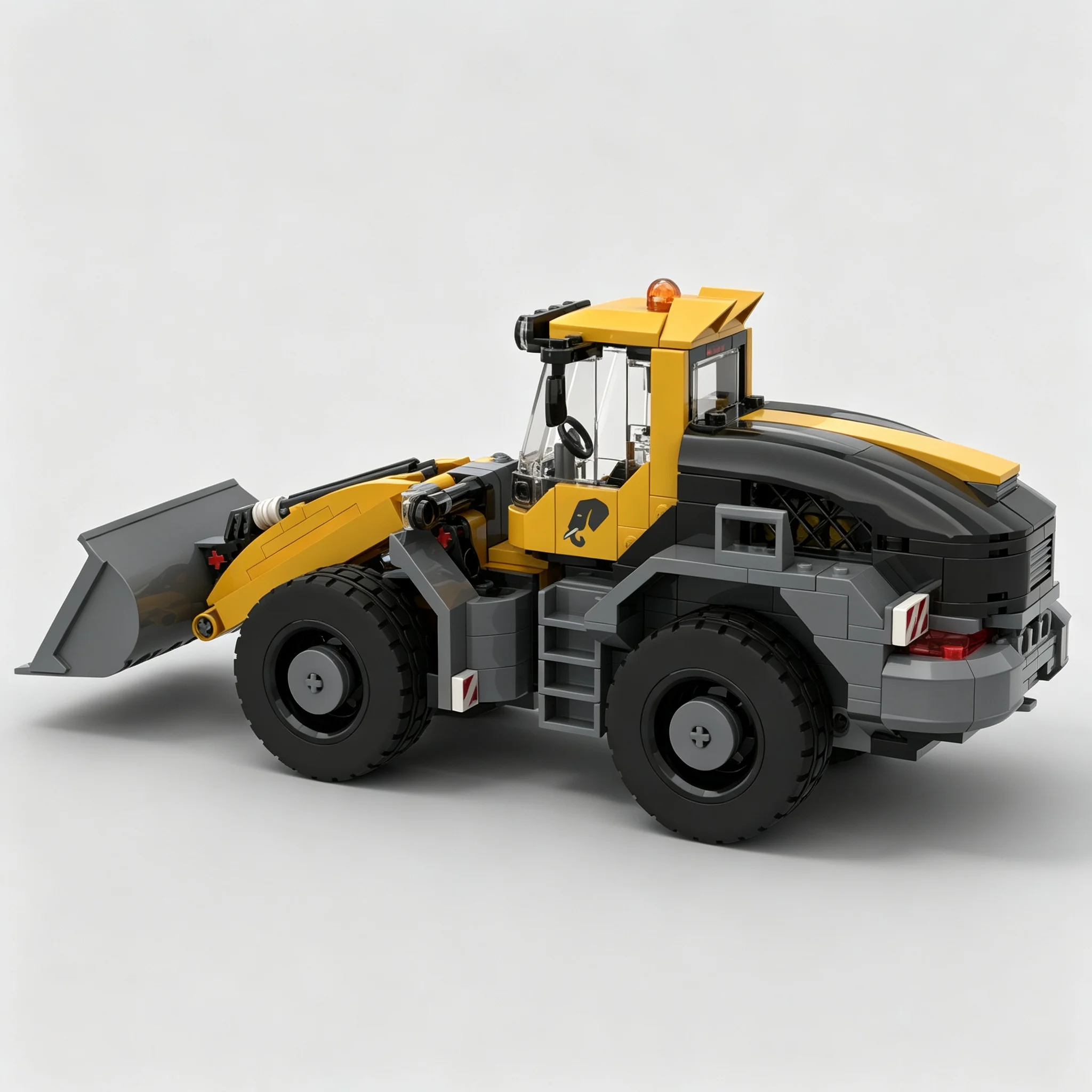 452pcs MOC City Front End Loader V6 Engine Version Model Building Blocks Christmas Gift Construction Toy Assemble Collection