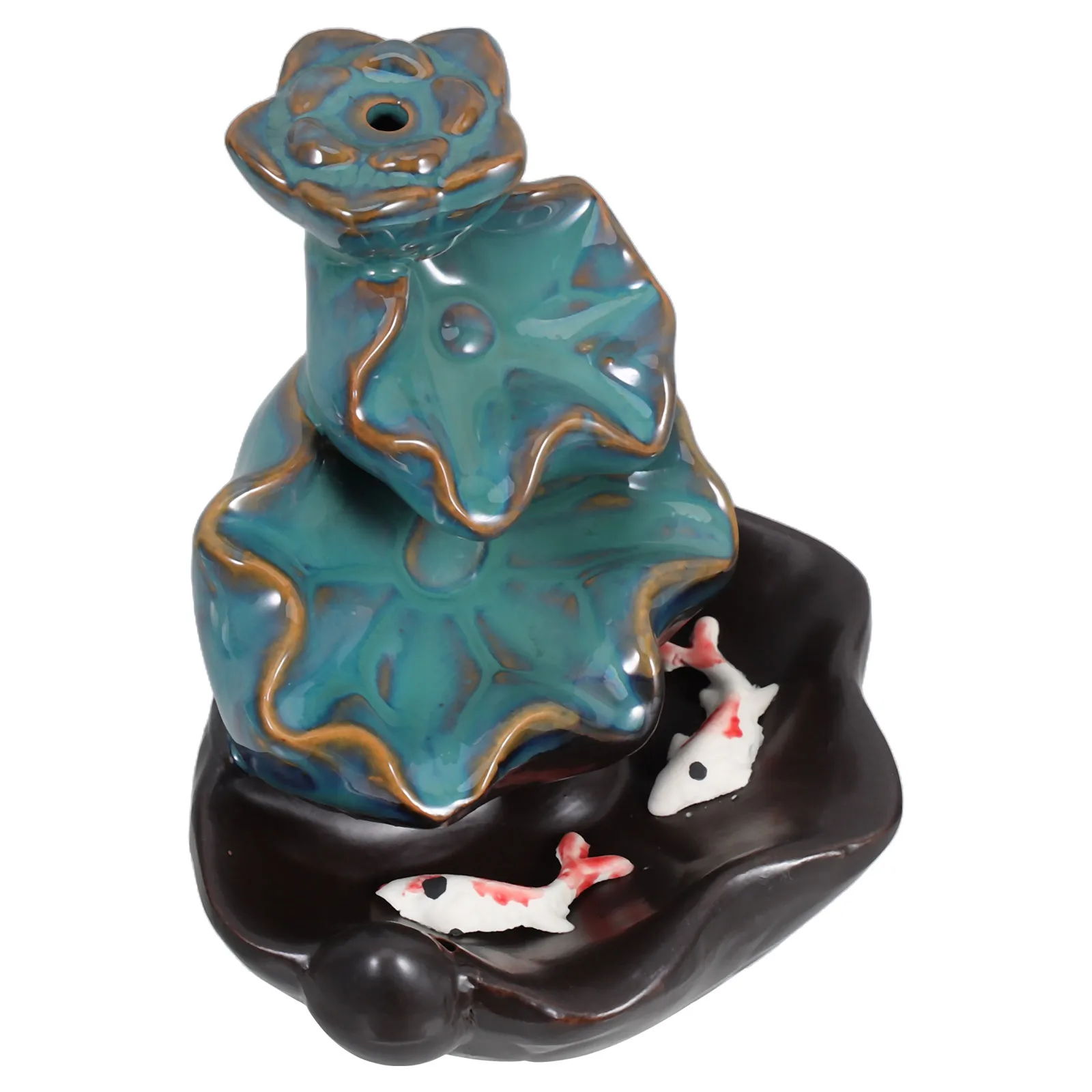 

NOLITOY Ceramic Incense Holder Backflow Aromatherapy Censer for Home Yoga Office Unique Waterfall Design Atmosphere