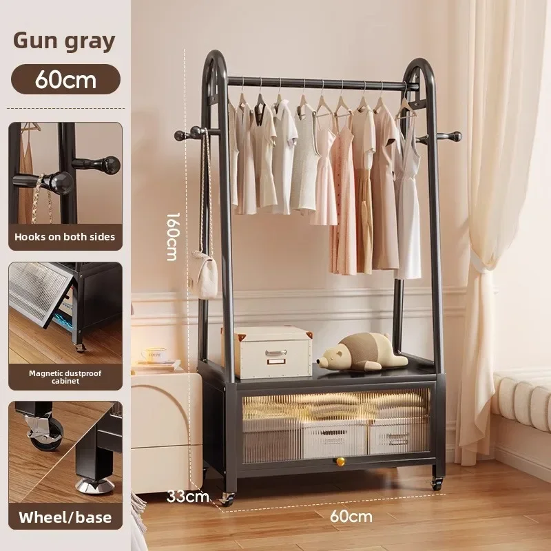 Exquisite Household GoodsHanging Hanger Floor-to-ceiling Bedroom Household Simple Coat Rack Removable Living Room Clothes Rack