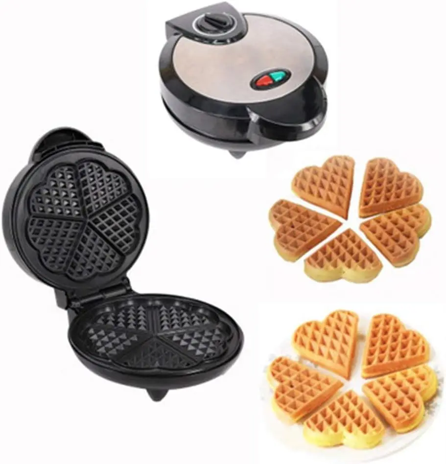 

Stainless steel triangle waffle machine heating homemade waffle plum-shaped muffin machine home breakfast cake machine