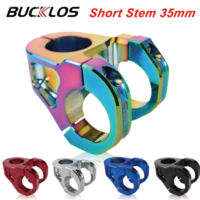 BUCKLOS Mountain Bike Stem 31.8mm Road Bike Bridge 35mm Short Power Bike Handlebar Table MTB Adjustable Stem Cycling Accessories