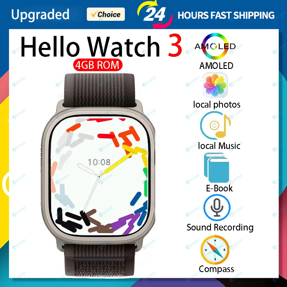 Hello Watch 3 AMOLED Sport Smart Watch 2.04