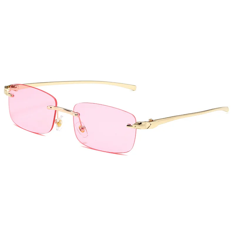 Glasses New Frameless European American Small Frame Ladies high-grade Sunglasses Fashion T104