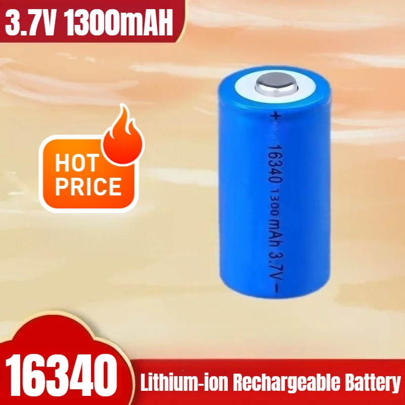 

16340 1300mAH 3.7V Lithium-ion Rechargeable Battery
