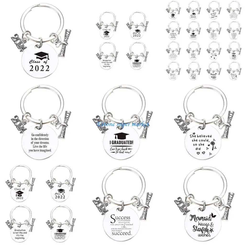 

090B Памятный кулон-украшение из нержавеющей стали с надписью для выпускного сезона 2022 года