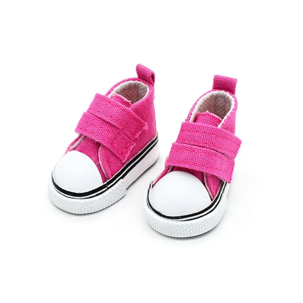 

1 Pair 5cm Length Doll Canvas Shoes DIY Mini Doll Sneakers Plimsolls High Top Mini Casual Shoes BJD Doll Shoes