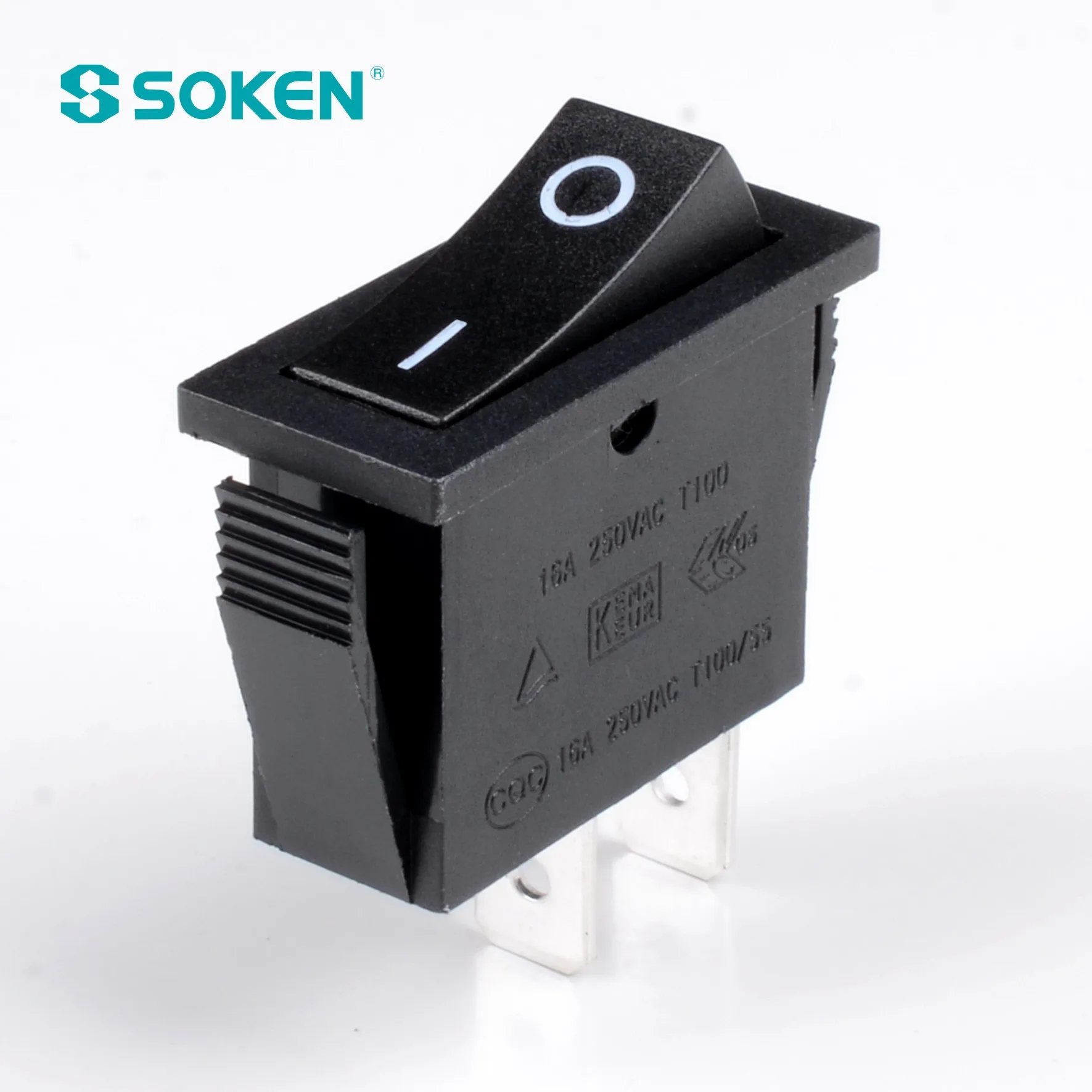 Uniteelec-Soken RK1-11 Black/Grey 2/3 Feet On-Off Button 16A 250V Durable Quality Rocker Switch