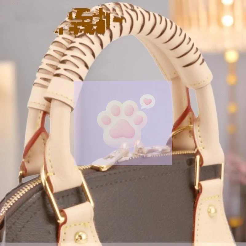 2Pcs Set Soft Handbag Handle Leather Wrap Cover Synthetic Leather Abrasion And Stain Resistant Purse Strap Cover