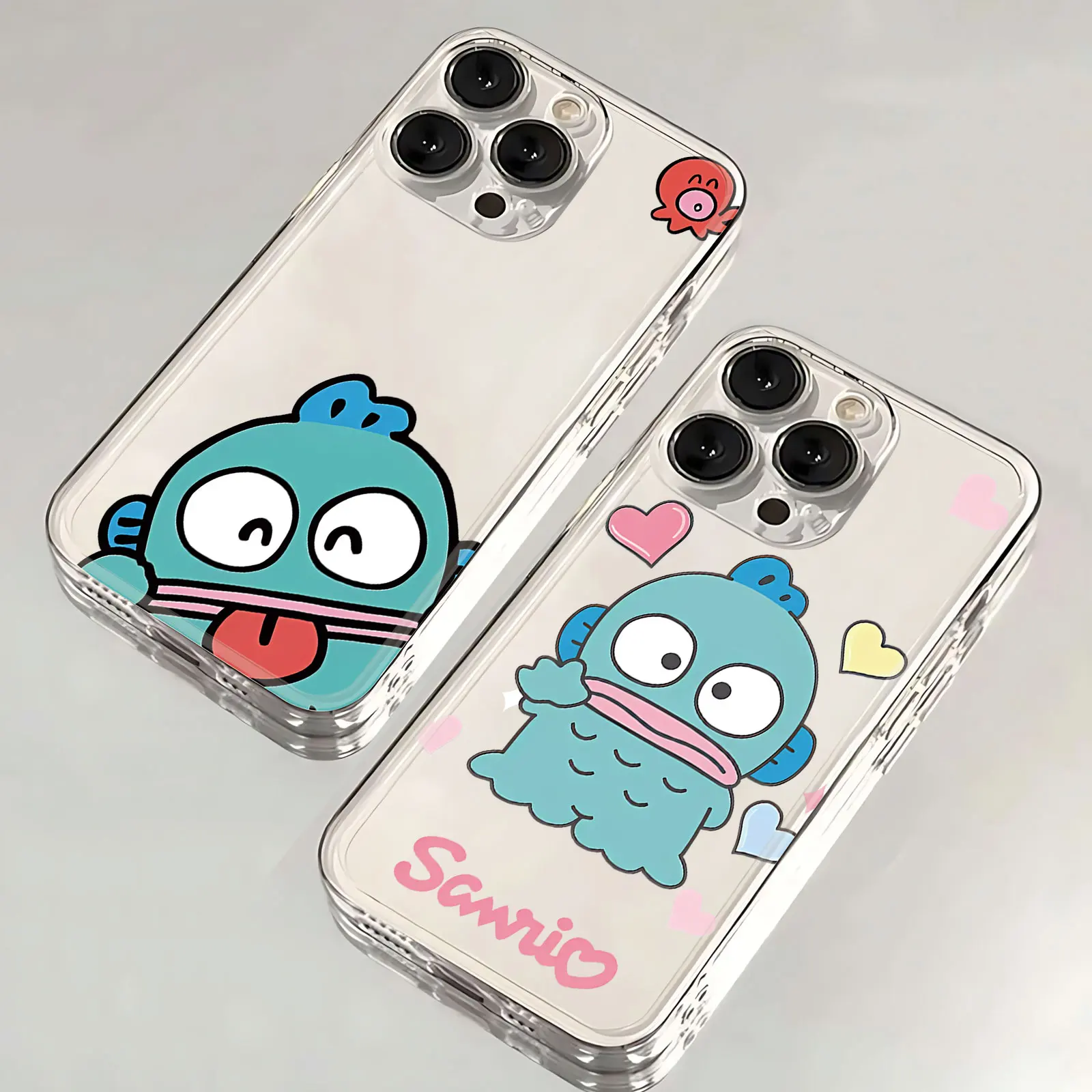 Cartoon Hangyodon Phone Case for IPhone 16 15 14 13 12 11 Mini Pro Max X XR XSMax 7 8 Plus SE20 Transparent Cover