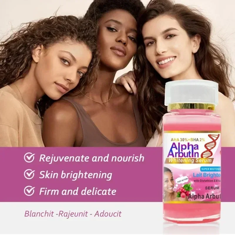مصل ألفا أربوتين AHA 30%+ BHA 2% يبقي الوجه ناعمًا ومشرقًا ومرطبًا وتحسين بلادة البشرة الداكنة كريم العناية بالجمال
