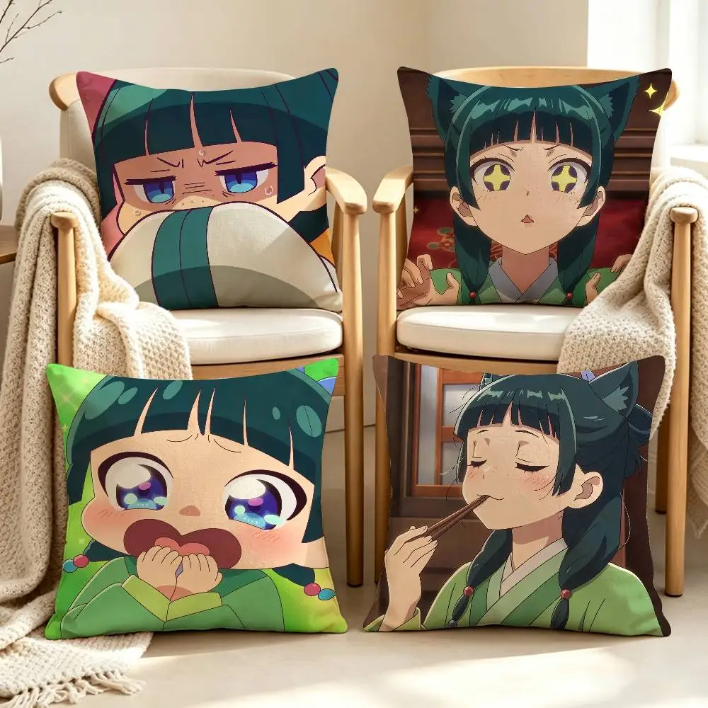So cute Maomao K-Kusuriya no H-Hitorigoto Customizable Square Pillow case Double Sided Print Sofa Bedroom Decor Cushion Cover