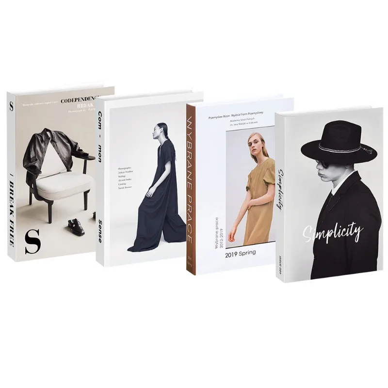 Faux Fake Books for Decoration, Decorative Books for Home Decor, Bookshelf Coffee Table Designer Decor Set Aesthetic, 4Pcs