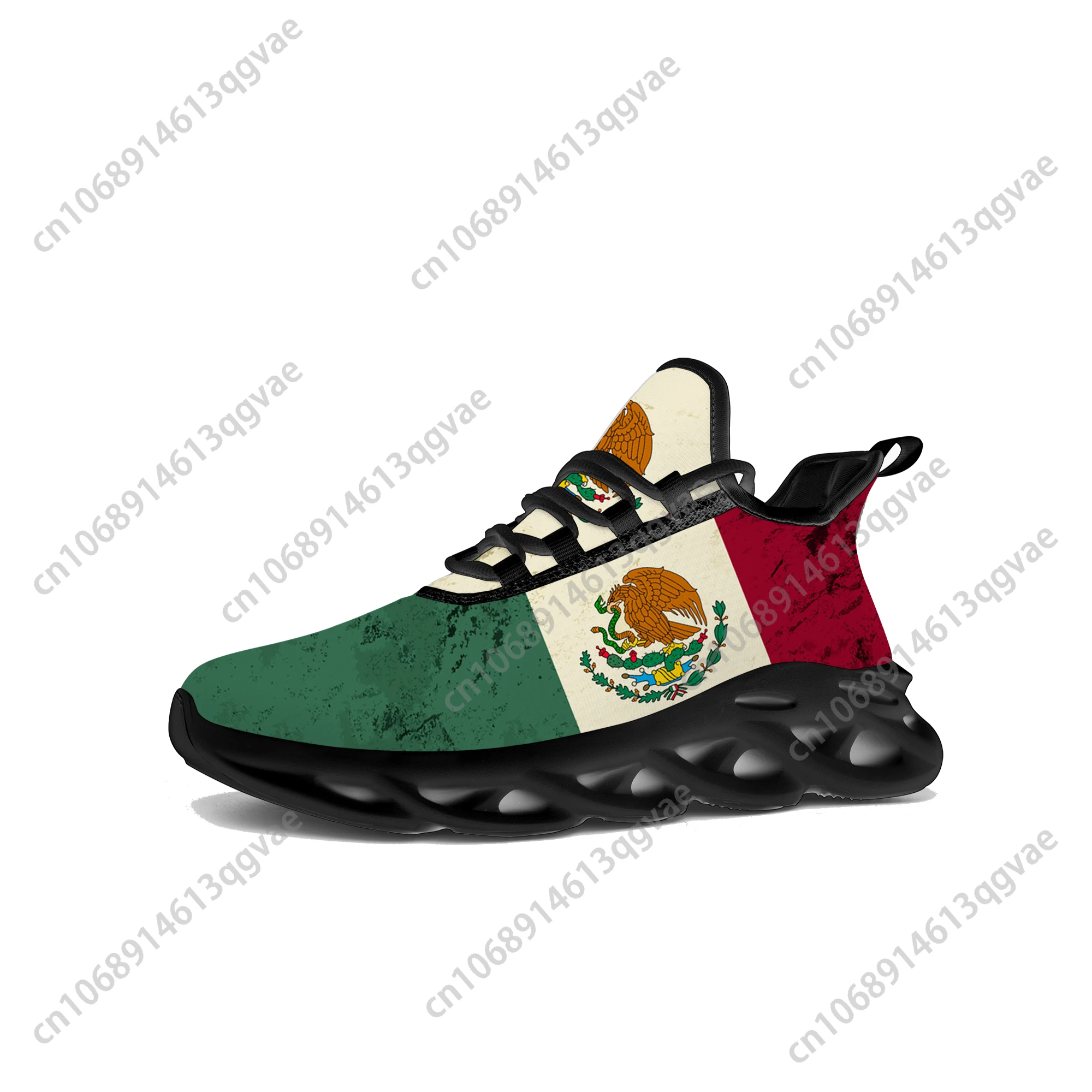 Mexican Flag Flats Sneakers Mens Womens Mexico Pop Sports Running High Quality Sneaker Lace Up Mesh Footwear Tailor-made Shoe