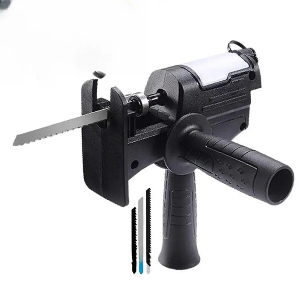 electric-drill-to-saw-converter-black-plastic-reciprocating-saw-attachment-for-woodworking-and-diy-tasks-15cm