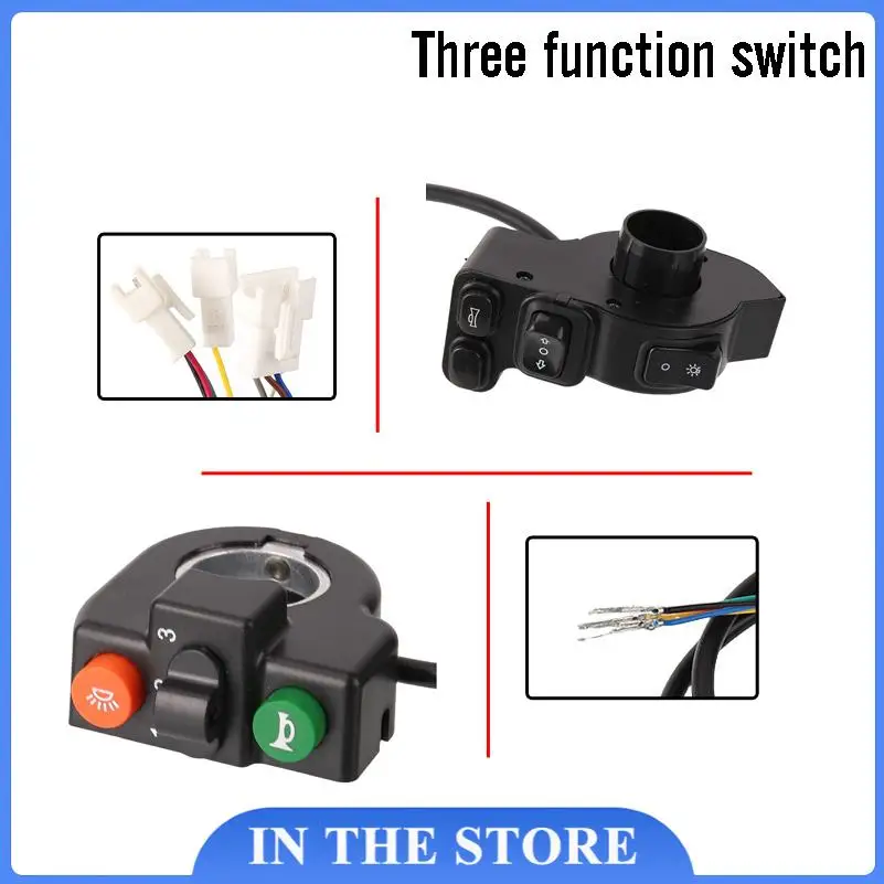

Horn flash switch 7/8 "motorcycle handle ignition switch off horn headlight turn signal