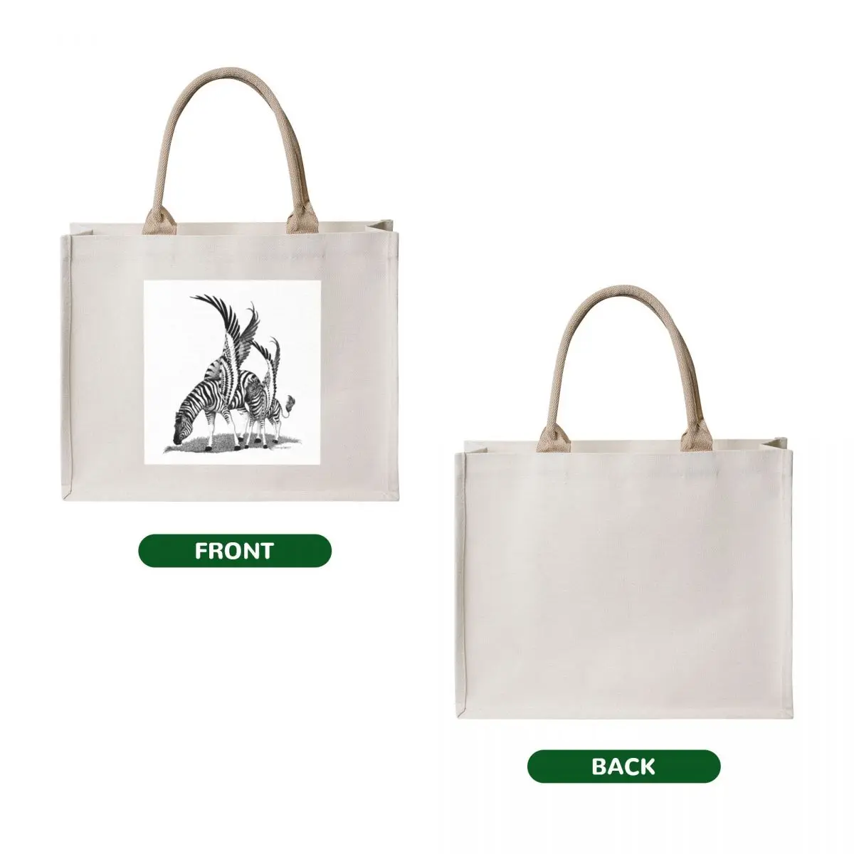 FLYING ZEBRAS - detail Tote Bag bags woman 2025 Eco bag supermarket folding bag