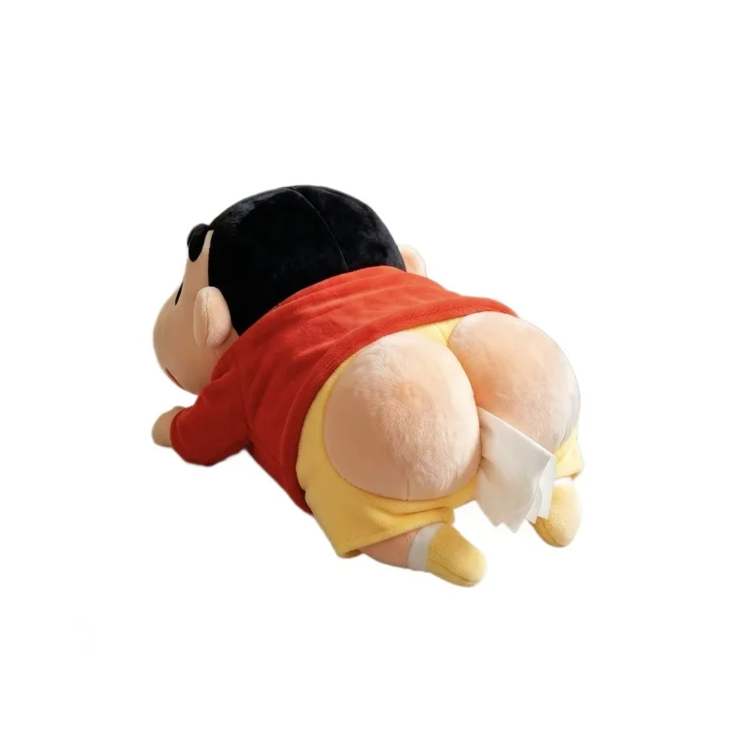 2026 New Cute Lying Down Crayon Shin Chan Figurine Tissue Box Car Decor Pendant Collectible Figure For Home And Vehicle view 5