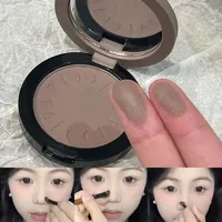 Matte Cement Brown Nose Shadow Facial Contouring Press Powder Monochrome Natural Color Rendering 3D Makeup Contour Palette