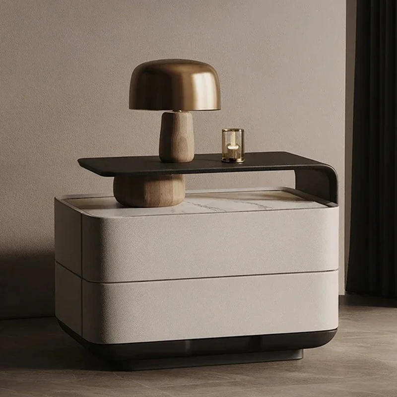 

Organizer Glamour Minimalist Nightstand Unique Storage Luxury Safe Bedside Table Beauty Vintage Mesa De Cabeceira Home Furniture