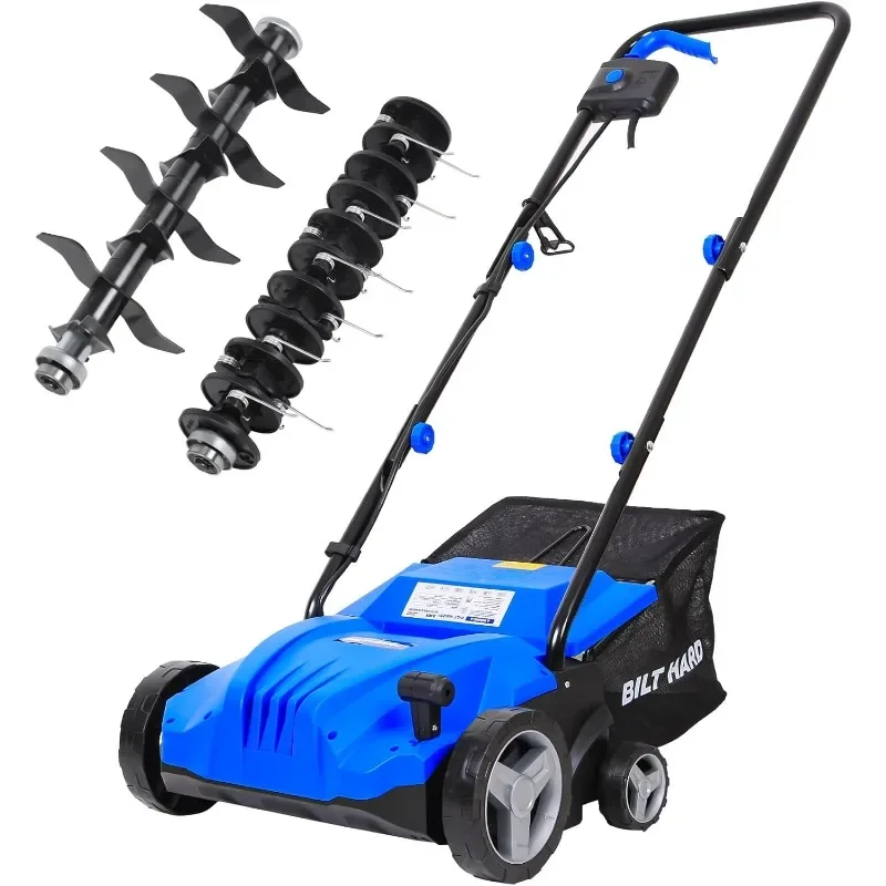 

BILT HARD Dethatcher Scarifier Electric Powered, 12 Amp Copper Motor 13 inch Raking Width, 8 gal Thatch Bag