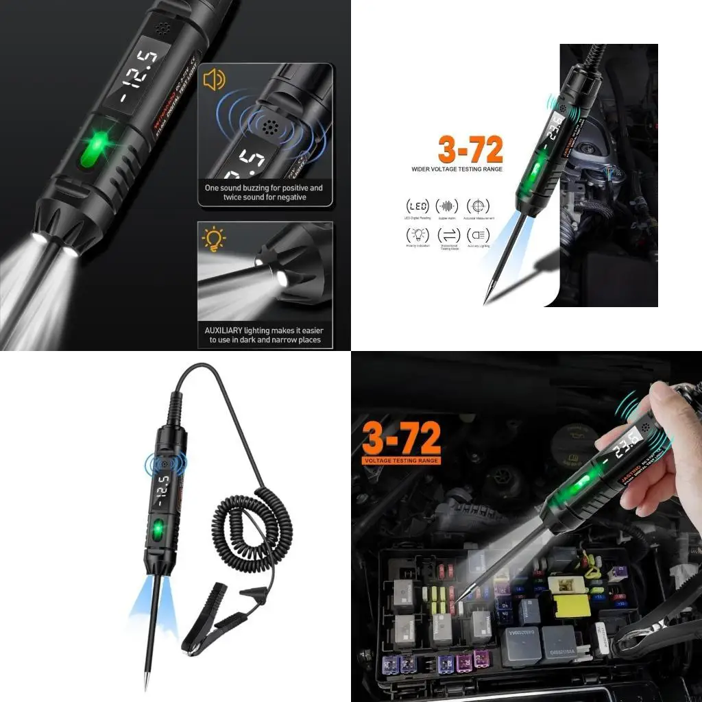 Universal Car Electrical Tester With Buzzer Stainless Probes Heavy Duty D7YA