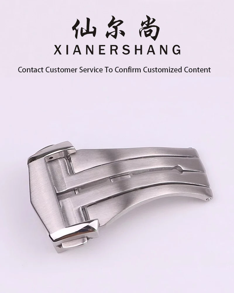 

XIANERSHANG Men Custom O-MEGA SEAMASTER Substitute Watch Clasp 20MM Folding Buckle Stainless Steel Belt Buckle Watch Accessories