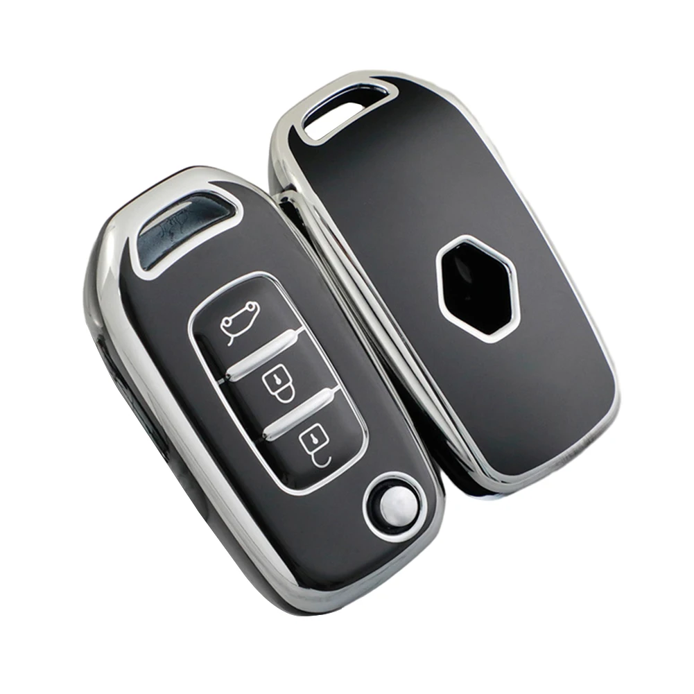 Car Flip Key Case Key Case For Remote Car Electroplating Process Exquisite Fitting Precise Fitting Precise Operation