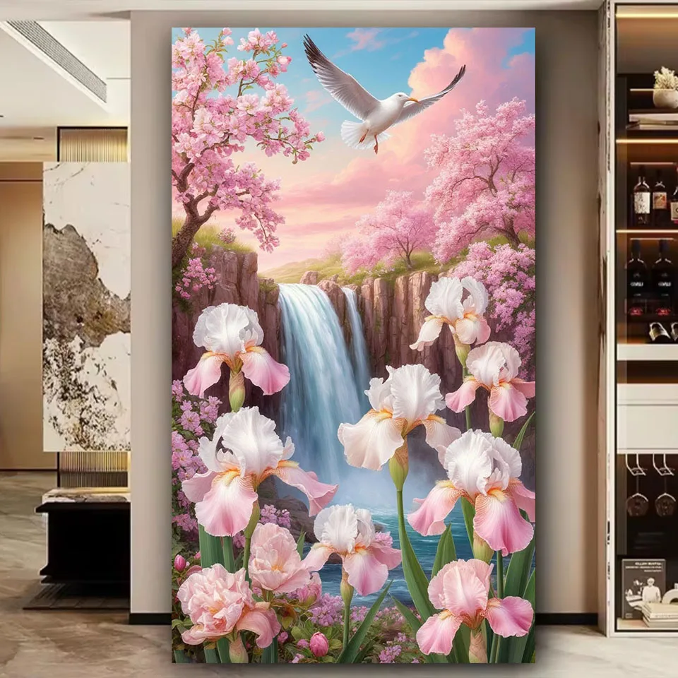 

Алмазная вышивка 5D с изображением живописного водопада, крестикомочковая вышивка, полная квадратная/круглая вышивка, художественные изображения, мозаика, декор для дома