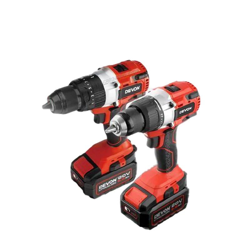 Devon Heavy Duty Cordless Imapct Drill 5283 20v 32000ipm and 5282 Bare Tool Max 120Nm 2300rpm 2 Speed Adjustable Share Flex