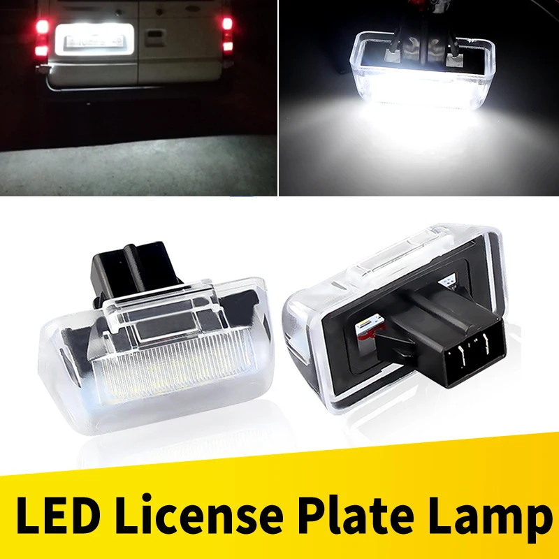2 Stück LED-Nummernschildbeleuchtung für Ford Transit/Tourneo (1985–2014 MK4-MK7)/Connect/Courier Canbus fehlerfrei weiß 12 V