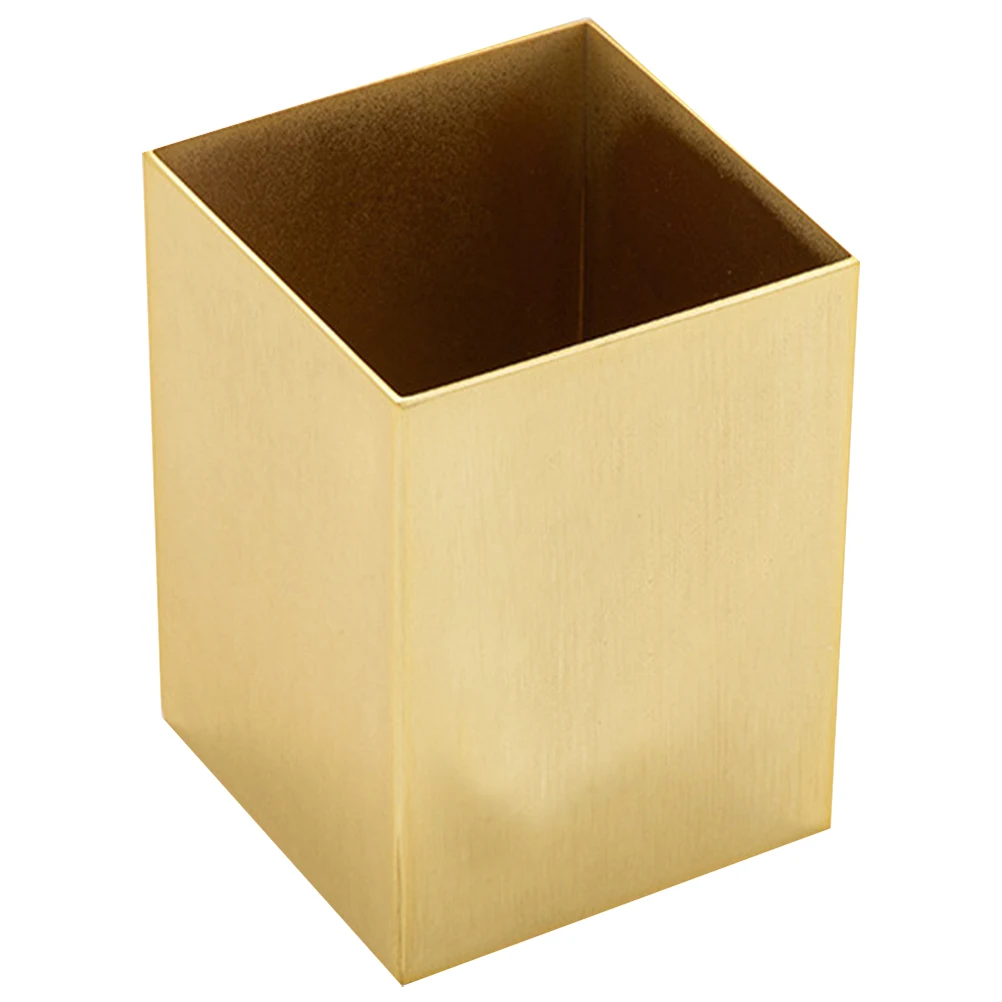 Stainless Steel Holder Golden Desktop Sundries Organizer Desktop Organizer Cup Office Accessory Pencil Cup Marker Stand