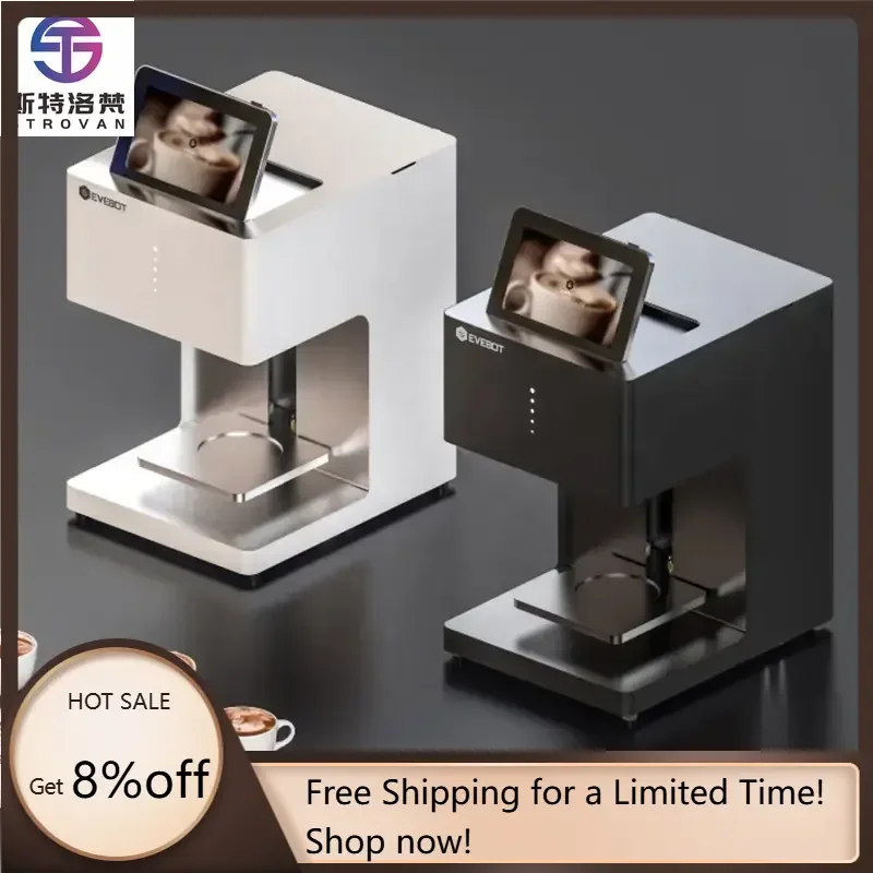 طابعة فنية للقهوة المسطحة الأوتوماتيكية عالية الدقة STLF JW- EB-PRO صورة سيلفي ثلاثية الأبعاد نمط مخصص طعام المخابز لاتيه جديد XP600