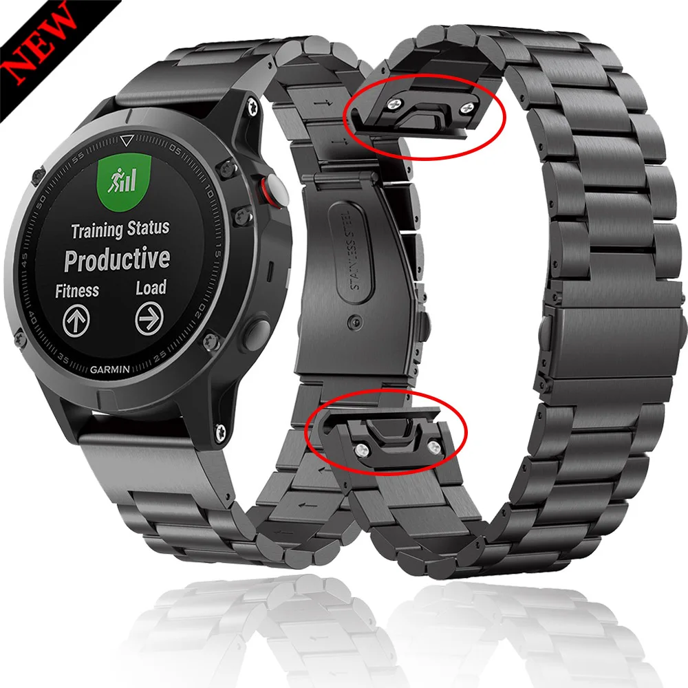 QuickFit 26mm 22mm 20mm Metal Strap for Tactix 8 Fenix 8 51mm 47mm/7 7X Pro 6 6X 5X Plus Bracelet Band for Enduro 3 Accessories