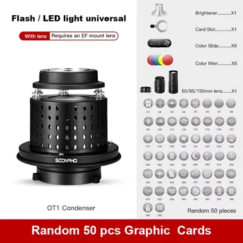 SOONPHO OT1 Bowens Mount Snoots optyczne z obiektywem 50mm/85mm/150mm do lampy błyskowej Godox profesjonalne akcesoria fotograficzne