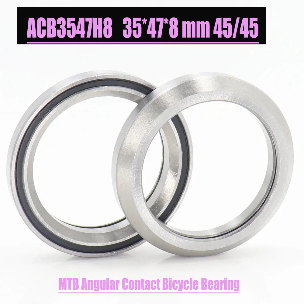 

Bike Headset Bearings ACB3547H8 35*47*8 mm 45/45 2PCS ACB Road MTB Angular Contact Bicycle Bearing 3547H8