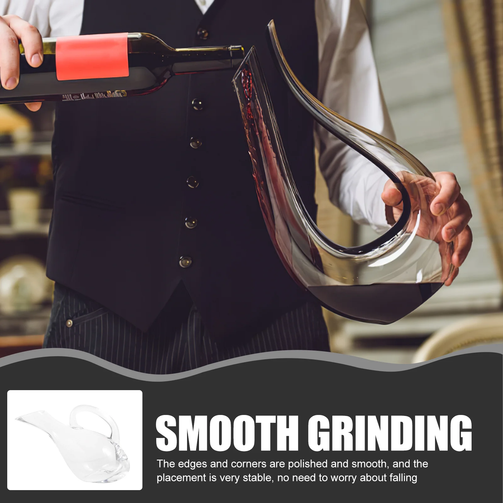 

Практичный стеклянный графин, диспенсер для вина, стабильное размещение, износостойкость, элегантный стиль, графин для вина, диспенсер для виски